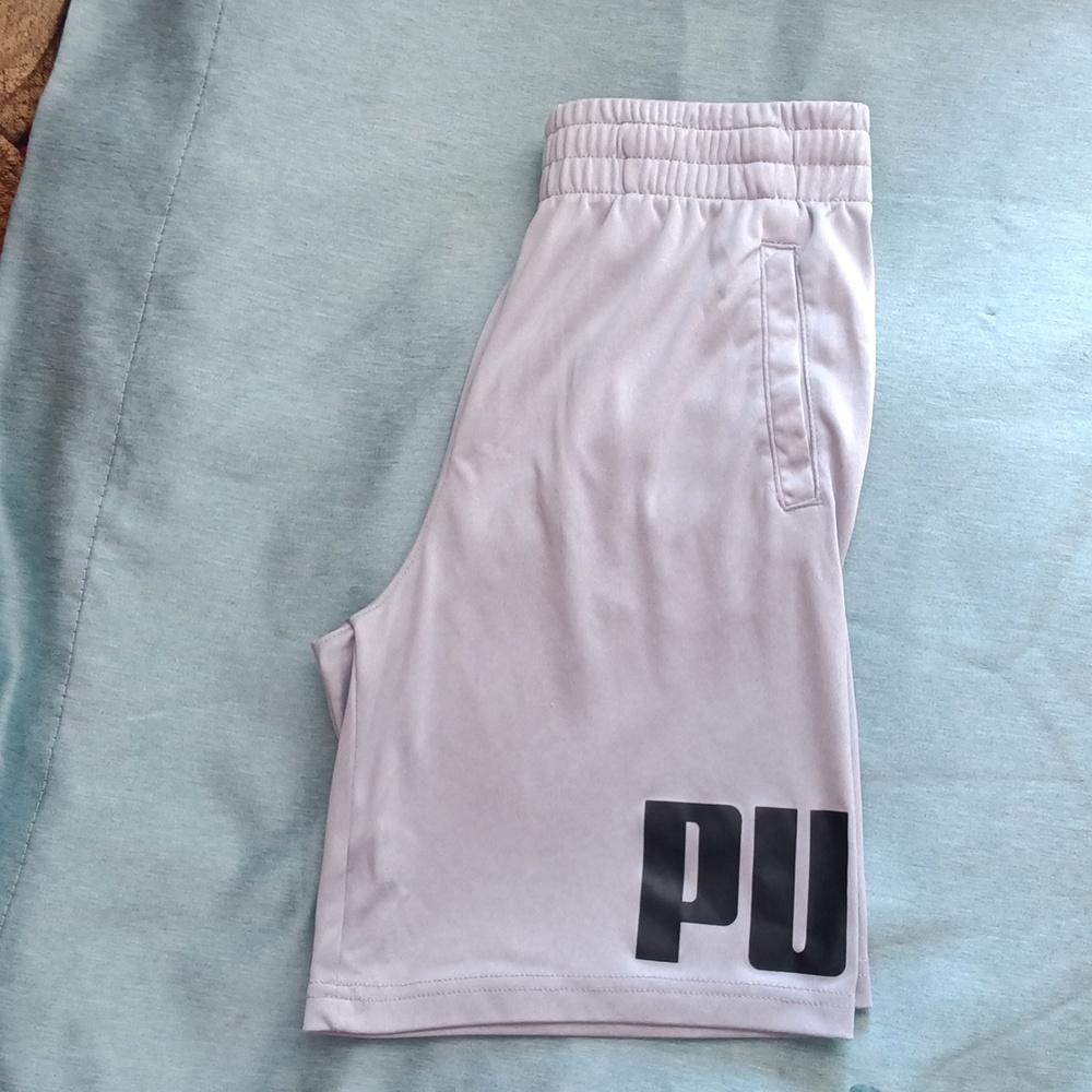 Puma Basketball Shorts, Boys size Medium, Grey/ Black, NWOT